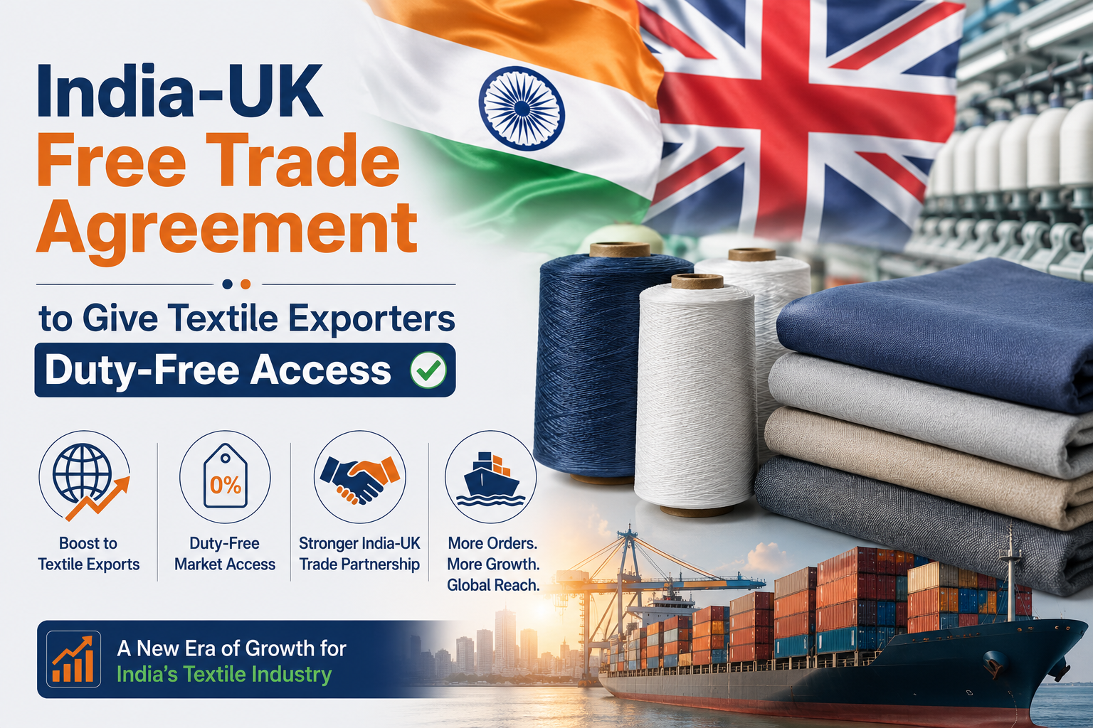 India-UK Free Trade Agreement to Give Textile Exporters Duty-Free Access